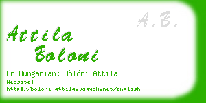 attila boloni business card
