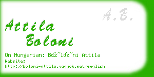 attila boloni business card